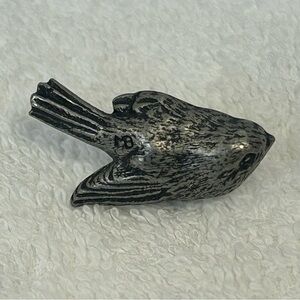 Vintage M. Bastin Elegant Pewter Little Bird Brooch Pin Nature Lover Bird Gift